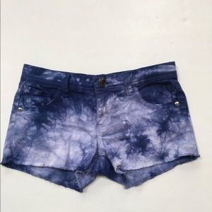 Pinc Tie Dye Denim Shorts